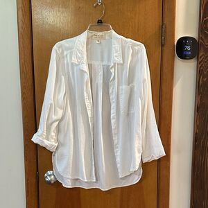 Cloth & Stone White Button-Down Shirt